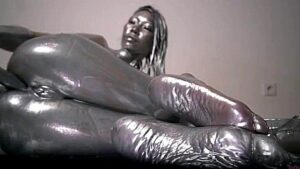 Painted her body and engaged in masturbation